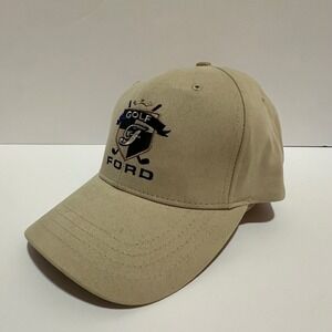 Ford Golf Hat Adjustable Beige Cap Ford Motor Company Golfing Automotive